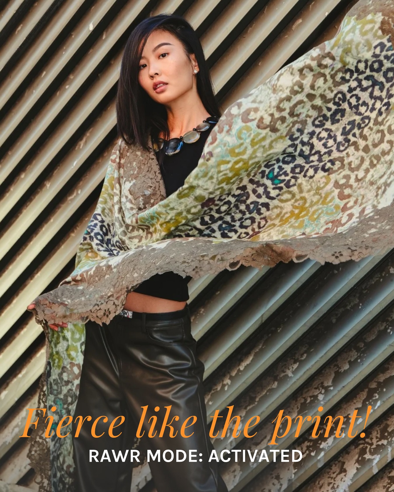 Proof that accessories can steal the spotlight🖤

[Multi-colored khaki leopard print scarf, floral lace border, handcrafted, luxury, statement accessory, versatile, elegant, nature-inspired, gift-ready, travel-friendly]

#maneesharuia #scarf #leopardprintscarf #statementscarf #luxuryaccessoires #chicandwild #designerwrap #stylestatement #travelinstyle